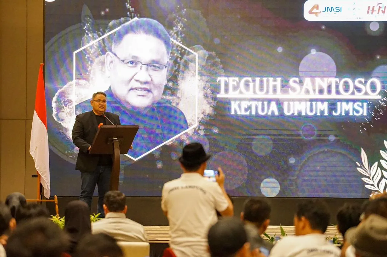 Ketua Umum JMSI, Teguh Santoso saat mengumumkan para pemenang JMSI Award 2024 | Foto: Ami