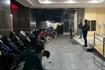 Polisi Amankan Puluhan Motor Berknalpot Brong Di Jalan Adi Sucipto Solo 22