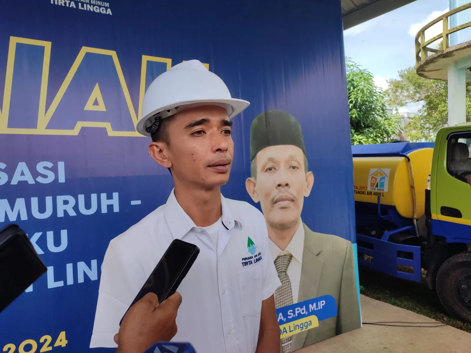 Perumda Air Minum Tirta Lingga Gelar Peresmian Pekerjaan Optimalisasi Pemanfaatan Embung Gemuruh