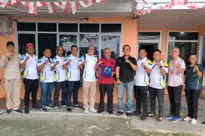 Koni Kabupaten Karimun menyambut baik kedatangan Koni Bintan, untuk membahas persiapan dan anggaran pelaksanaan Porprov Kepri tahun 2026 | Foto: Ami